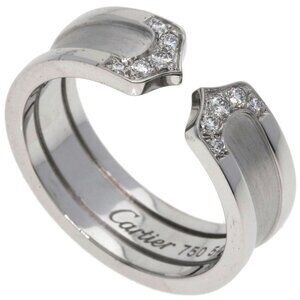 Cartier Diamond SM 54 Ring 18K White Gold